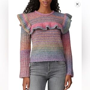 LoveShackFancy Yumi Ruffle Pullover Size S